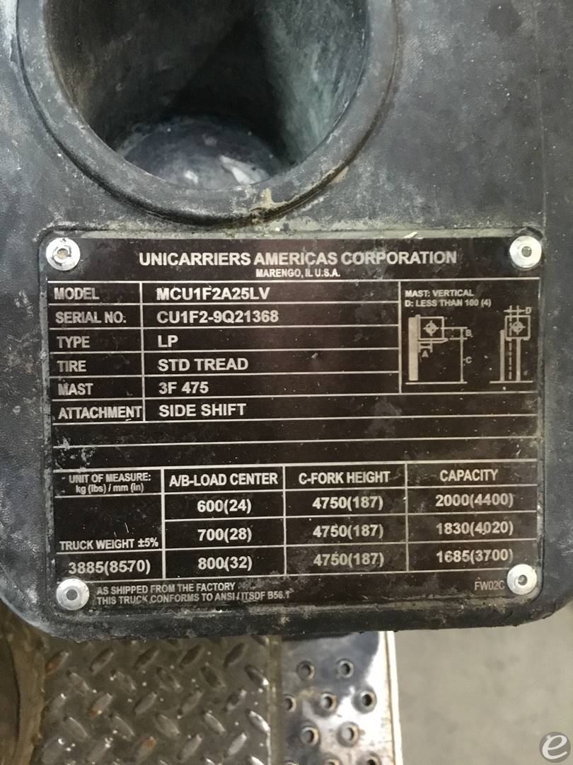 2019 Unicarriers CFU50LP