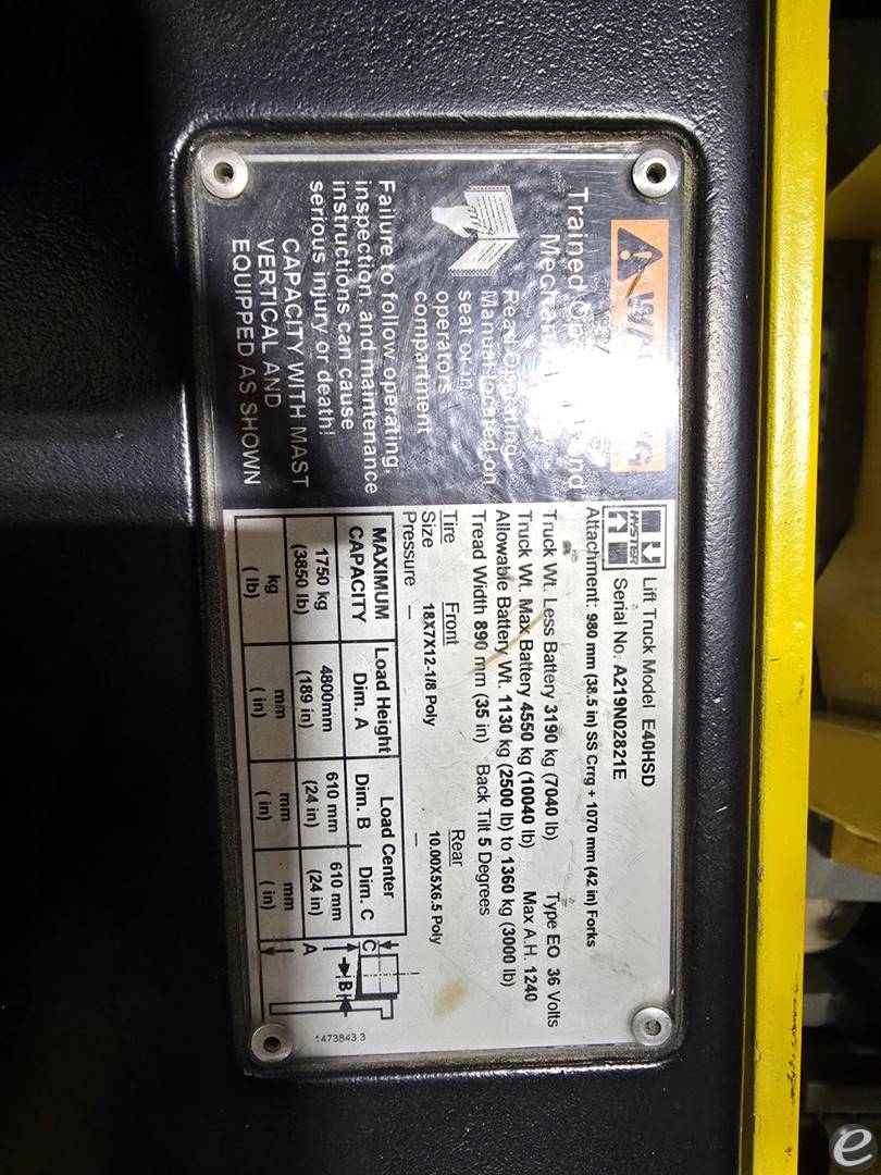 2007 Hyster E40HSD