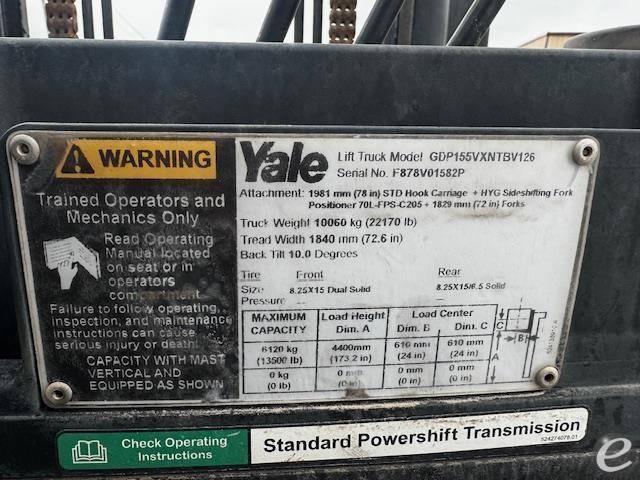 2016 Yale GDP155VX