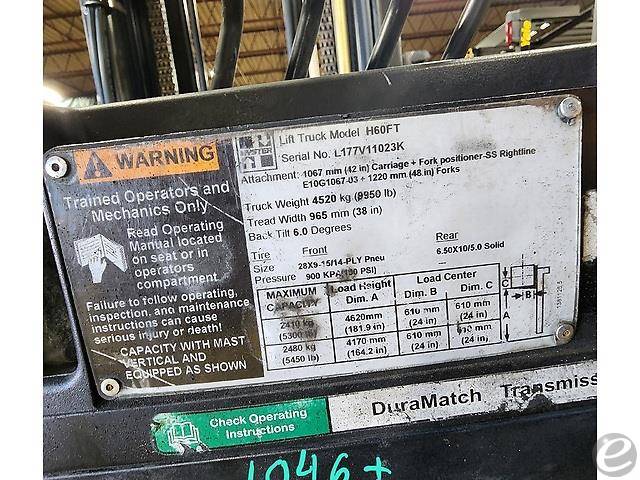 2012 Hyster H60FT LP Gas Forklift - 123Forklift