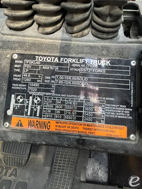 2011 Toyota 7FGUK40