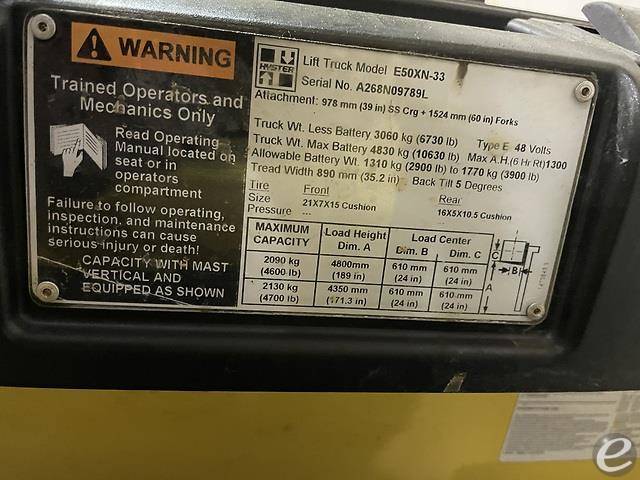 2013 Hyster E50XN Electric Forklift - 123Forklift