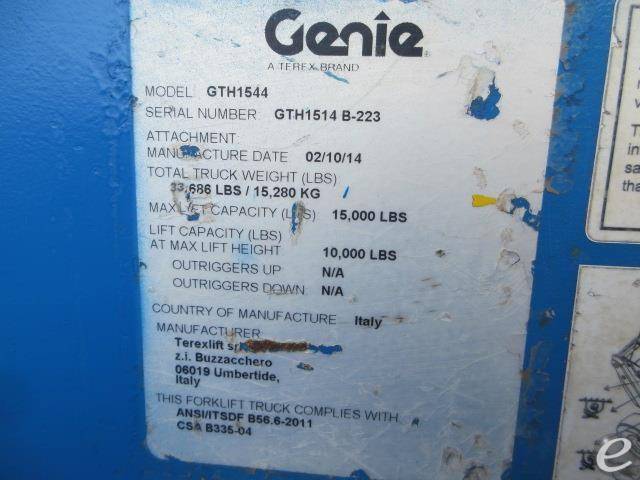 2014 Genie GTH1544