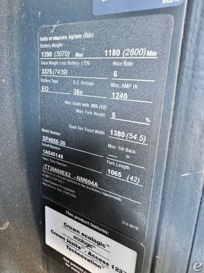 2018 Crown SP4050-30