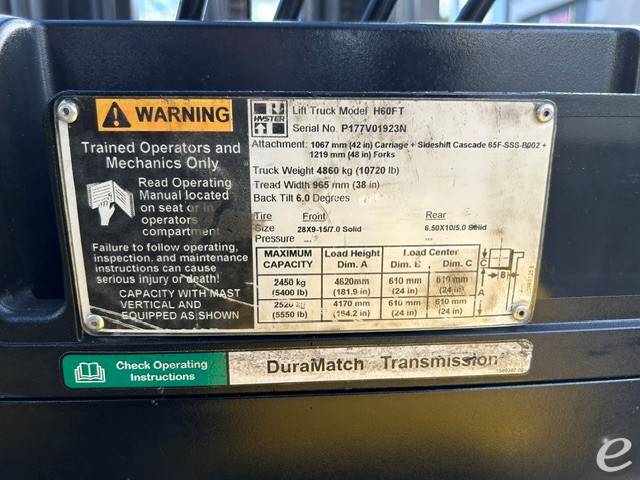 2015 Hyster H60FT
