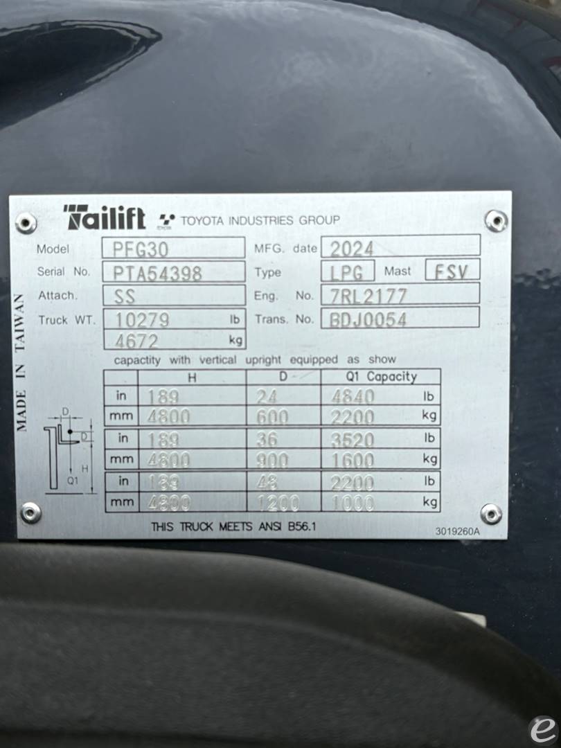 2025 Tailift PFG30