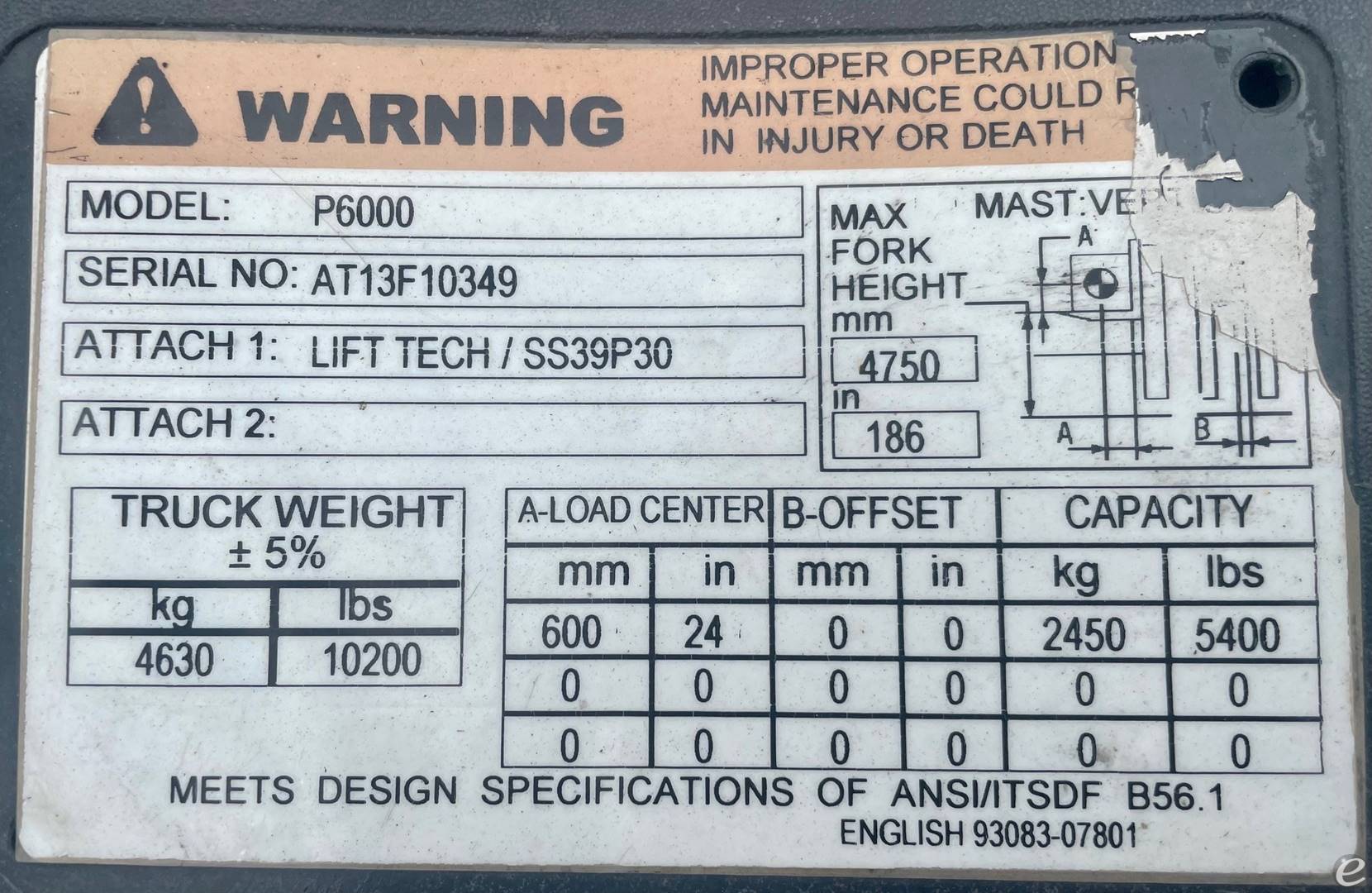 2007 Cat                                       P6000 Dual Fuel Forklift - 123Forklift