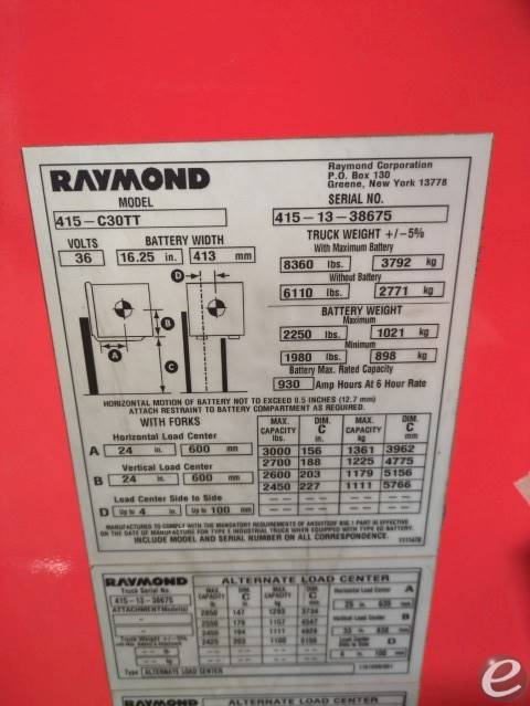 2013 Raymond 415-C30TT
