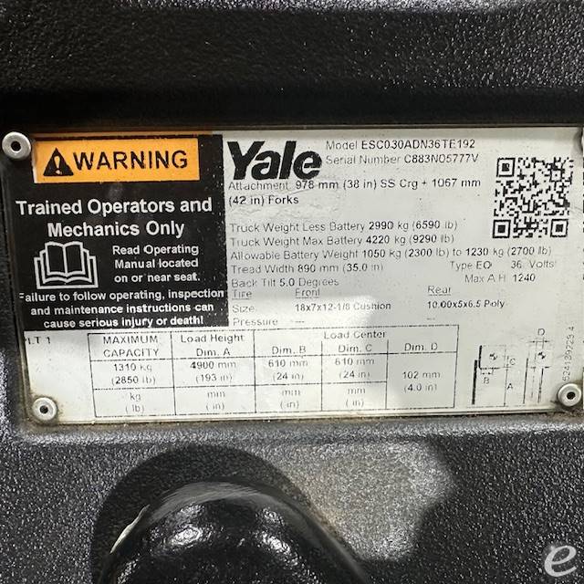 2021 Yale ESC030AD