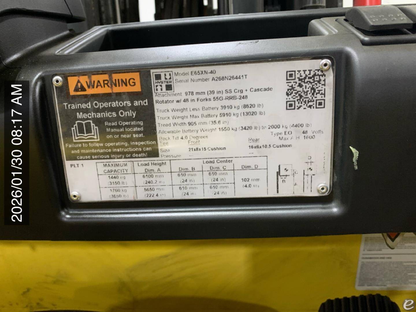 2019 Hyster E65XN