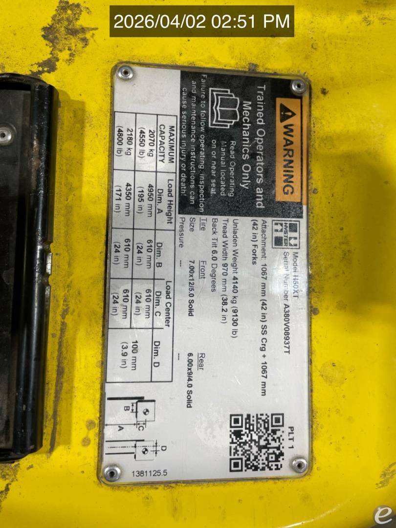 2019 Hyster H50XT