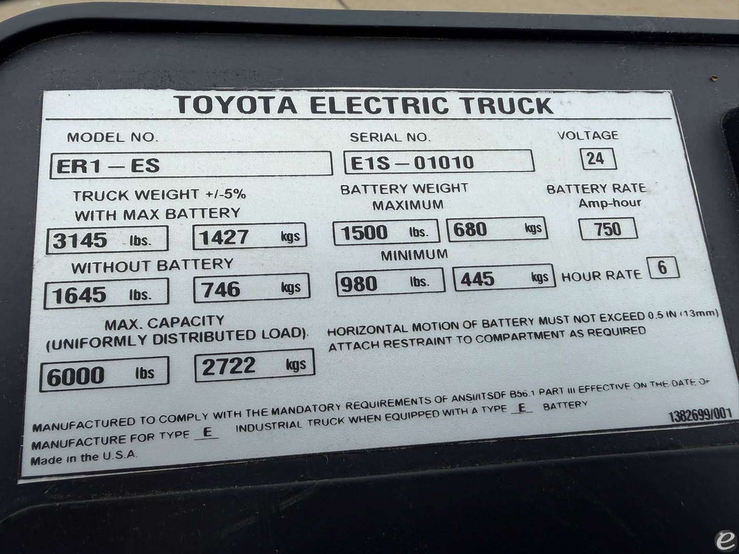 2022 Toyota ER1-ES60