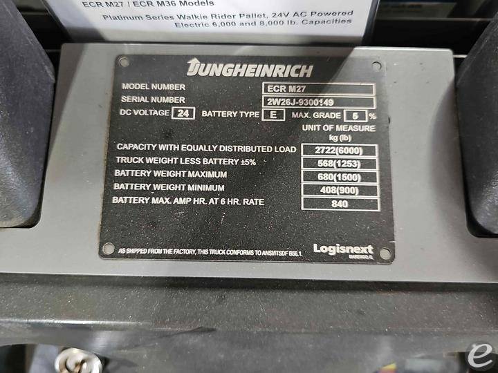 2022 Jungheinrich ECR M27