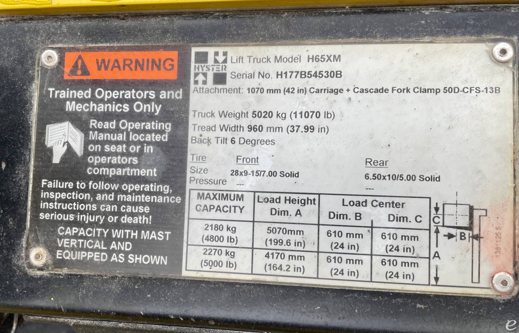 2003 Hyster H65XM