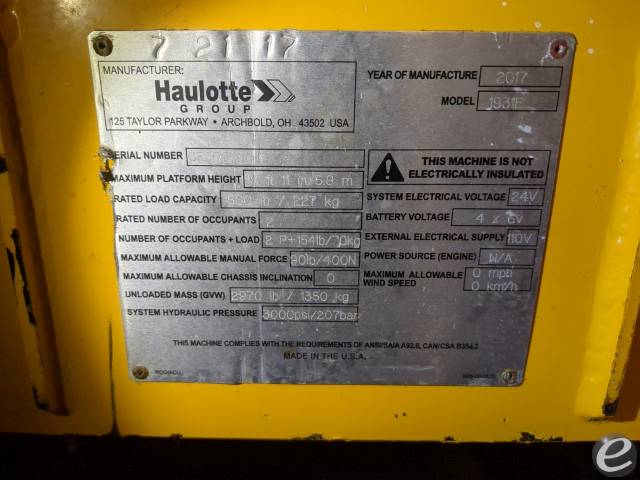 2017 Haulotte Group 1931E