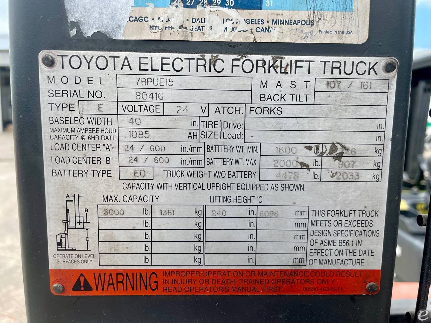 2006 Toyota 7BPUE15
