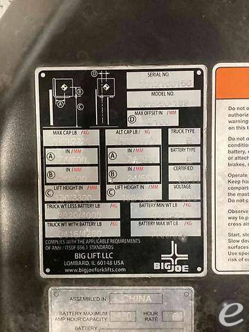 2023 Big Joe LPE-50-189 Electric Forklift - 123Forklift