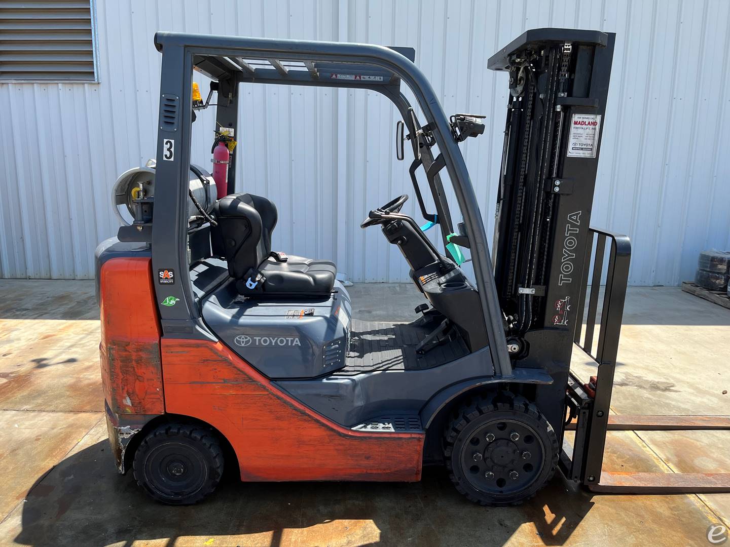 2018 Toyota 8FGCU25 LP Gas Forklift...