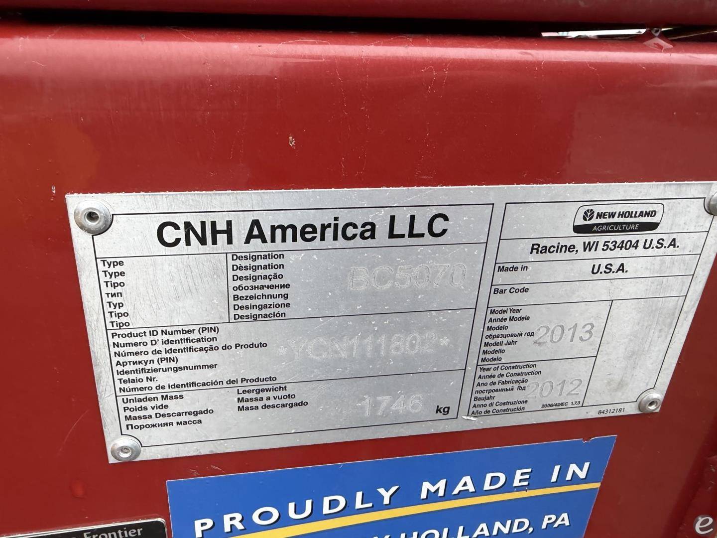 2013 New Holland BC5070