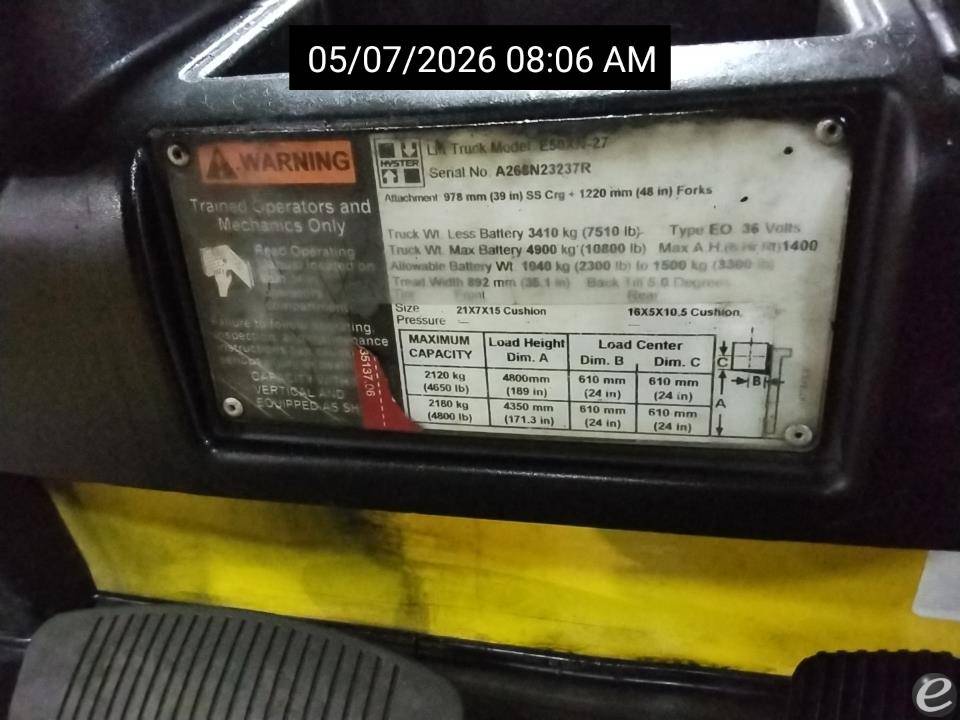 2017 Hyster E50XN