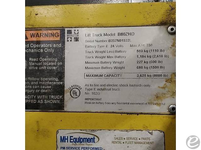 2013 Hyster B80ZHD