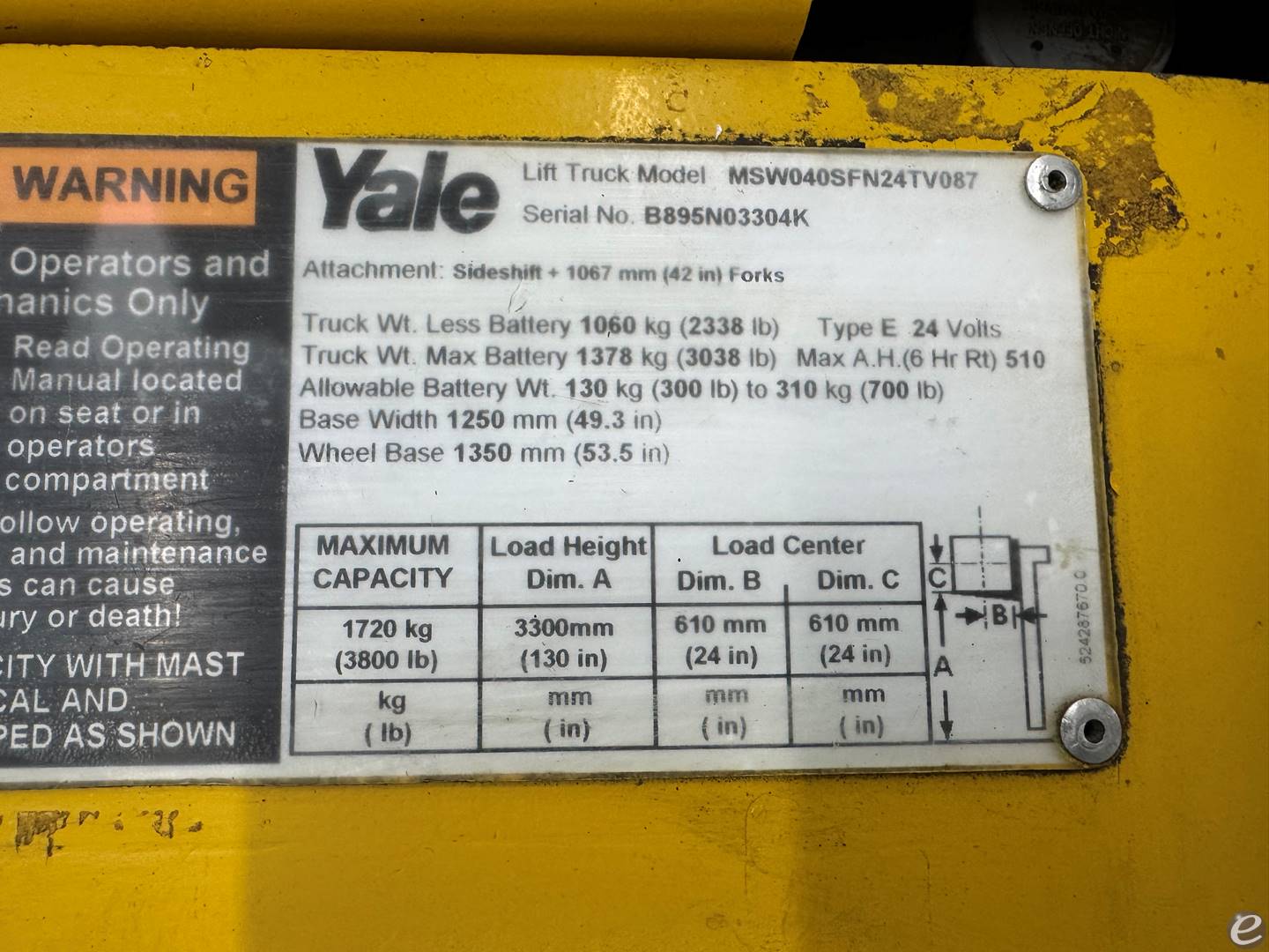 2012 Yale MSW040SF