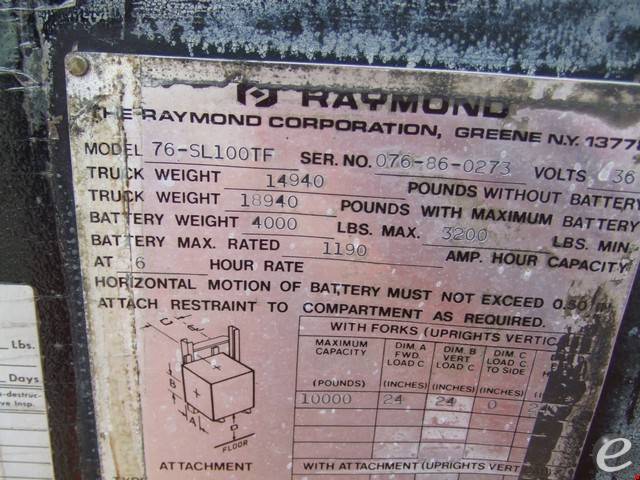 1986 Raymond 75SL100TF