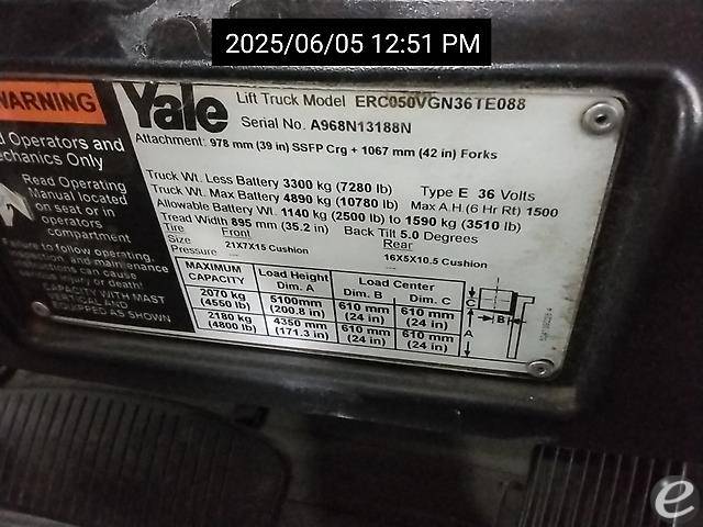 2015 Yale ERC050VG