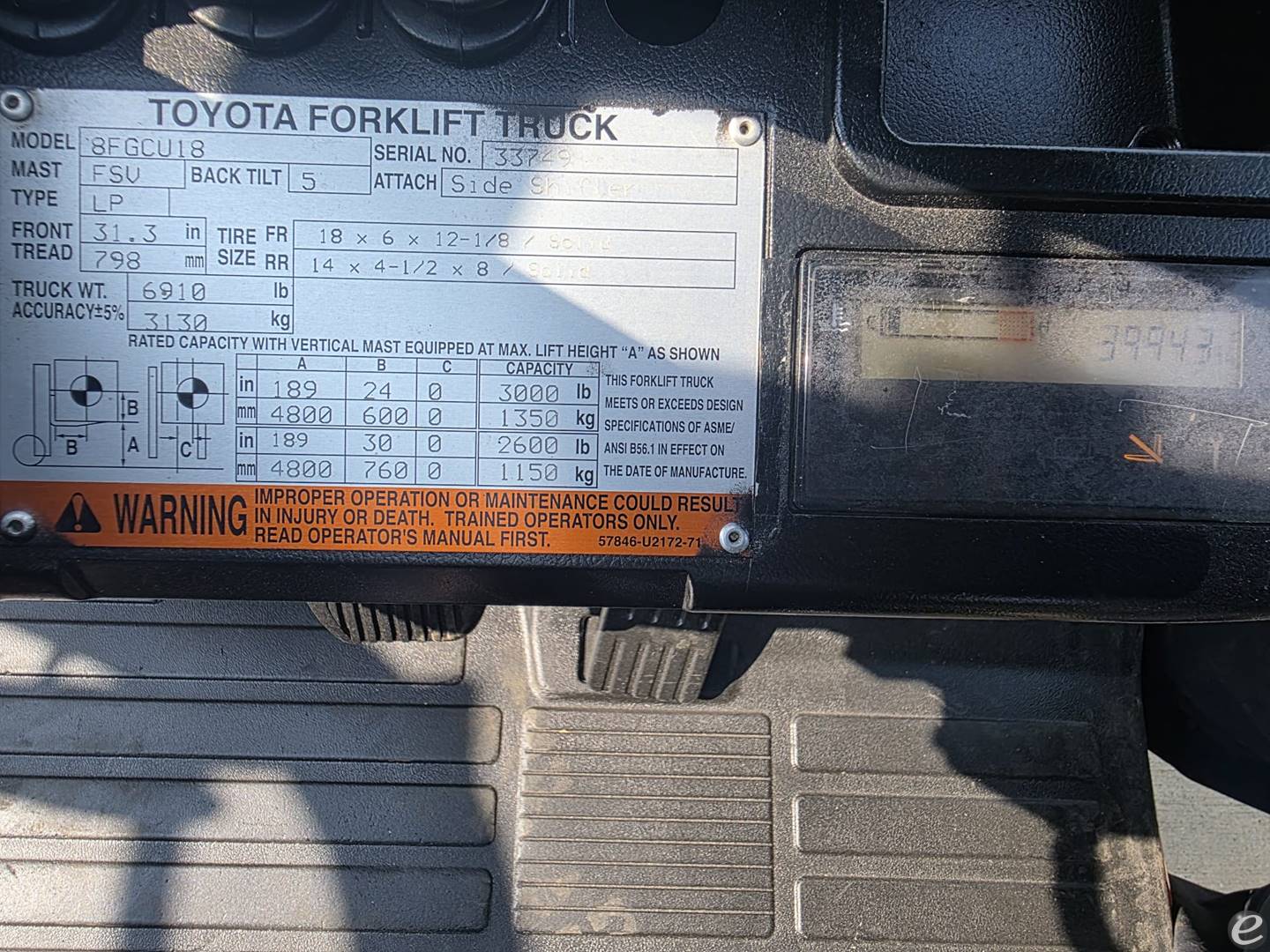 2016 Toyota 8FGCU18