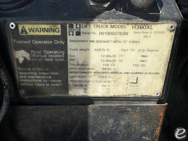 1999 Hyster H360XL