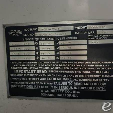 2007 Wiggins 180M2-39-12