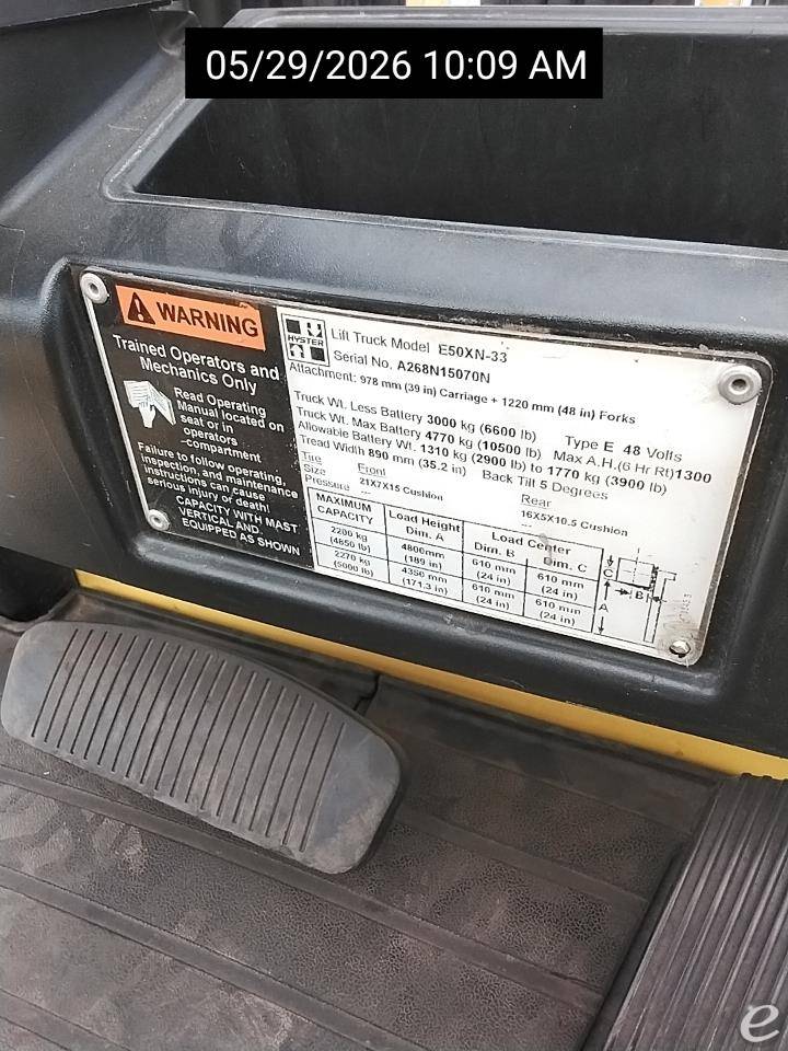 2015 Hyster E50XN