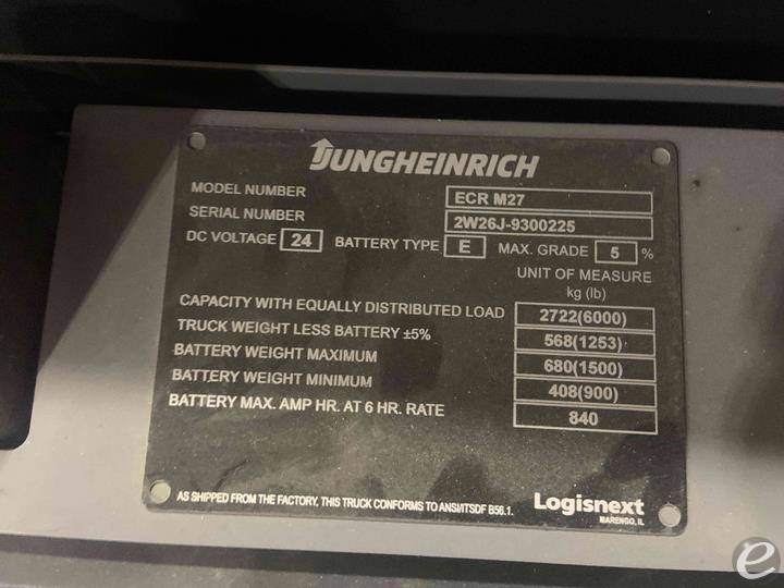 2022 Jungheinrich ECR M27