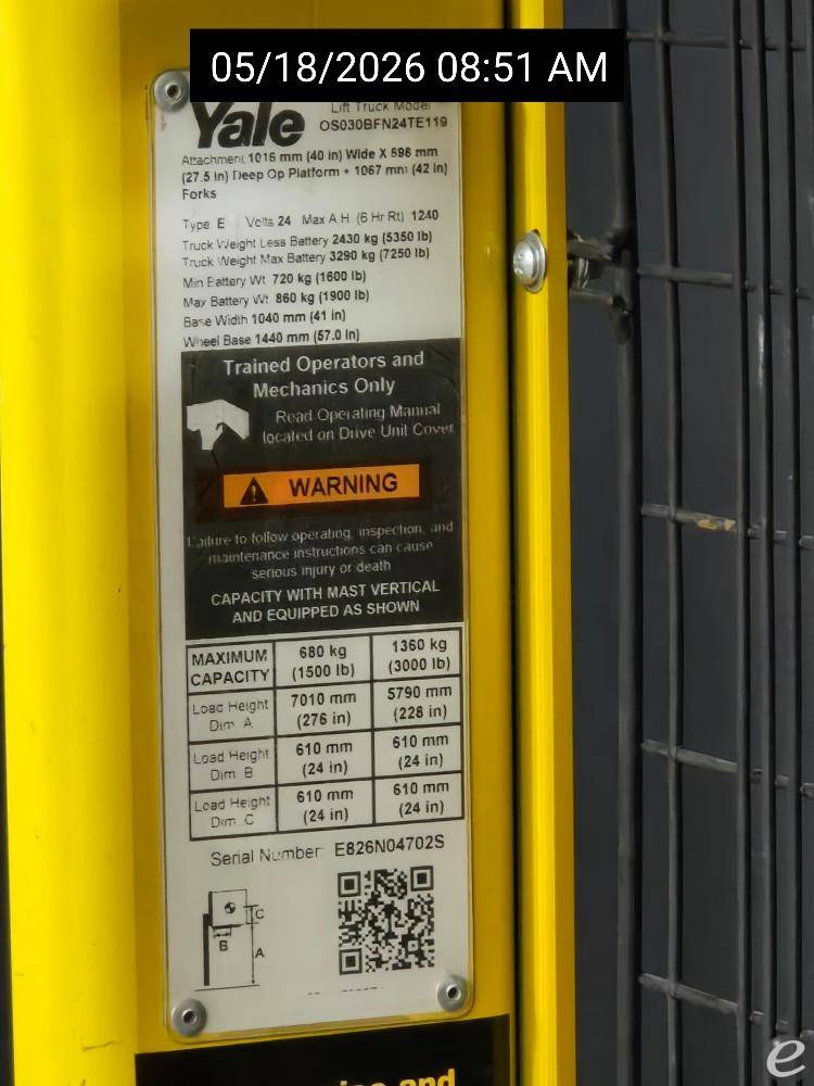 2018 Yale OS030BF