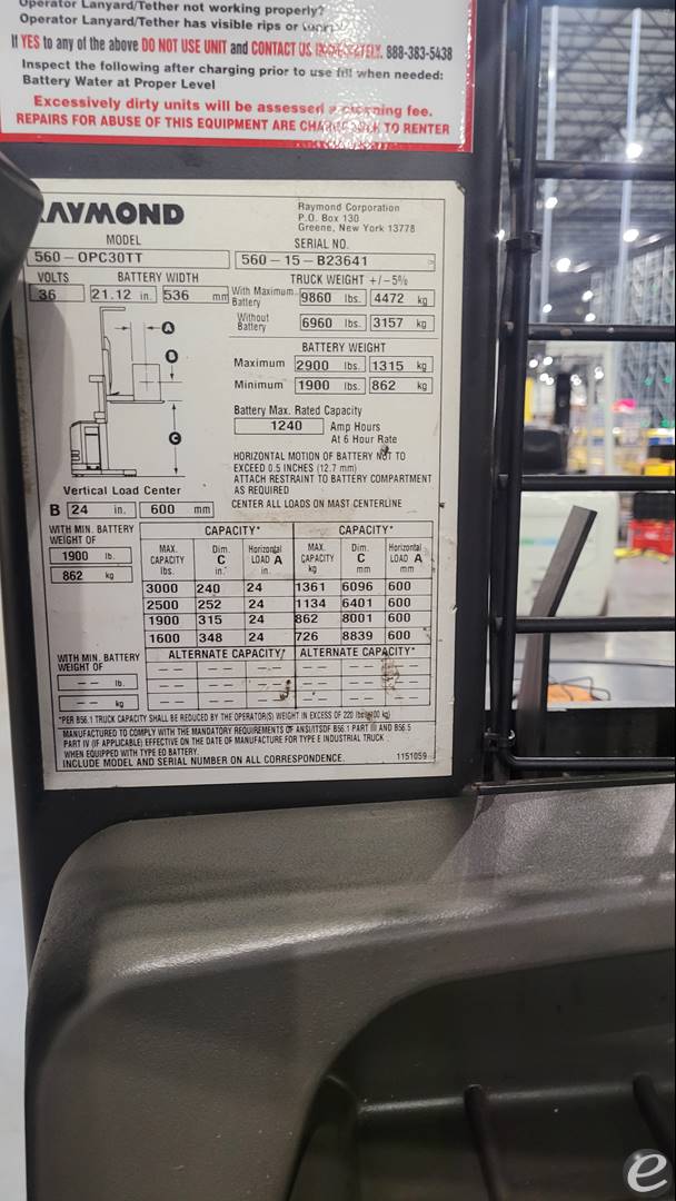 2015 Raymond 560-OPC30TT Electric Order Picker - 123Forklift