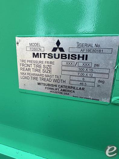 2019 Mitsubishi FD50CN Diesel Forklift - 123Forklift