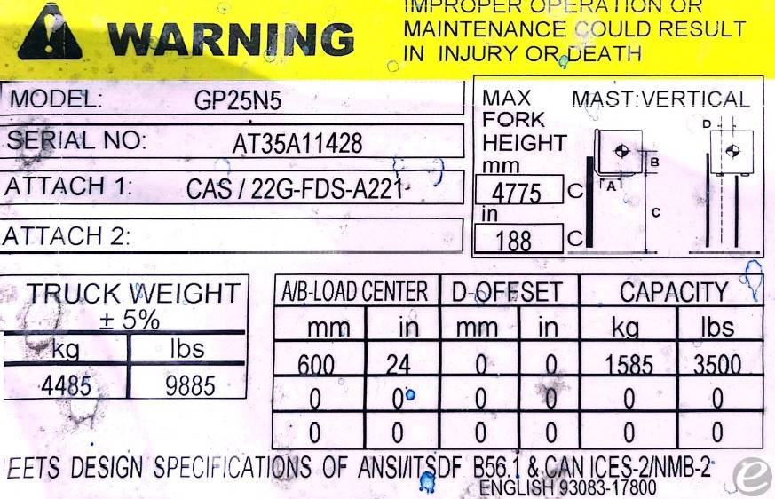 2022 Cat GP25N