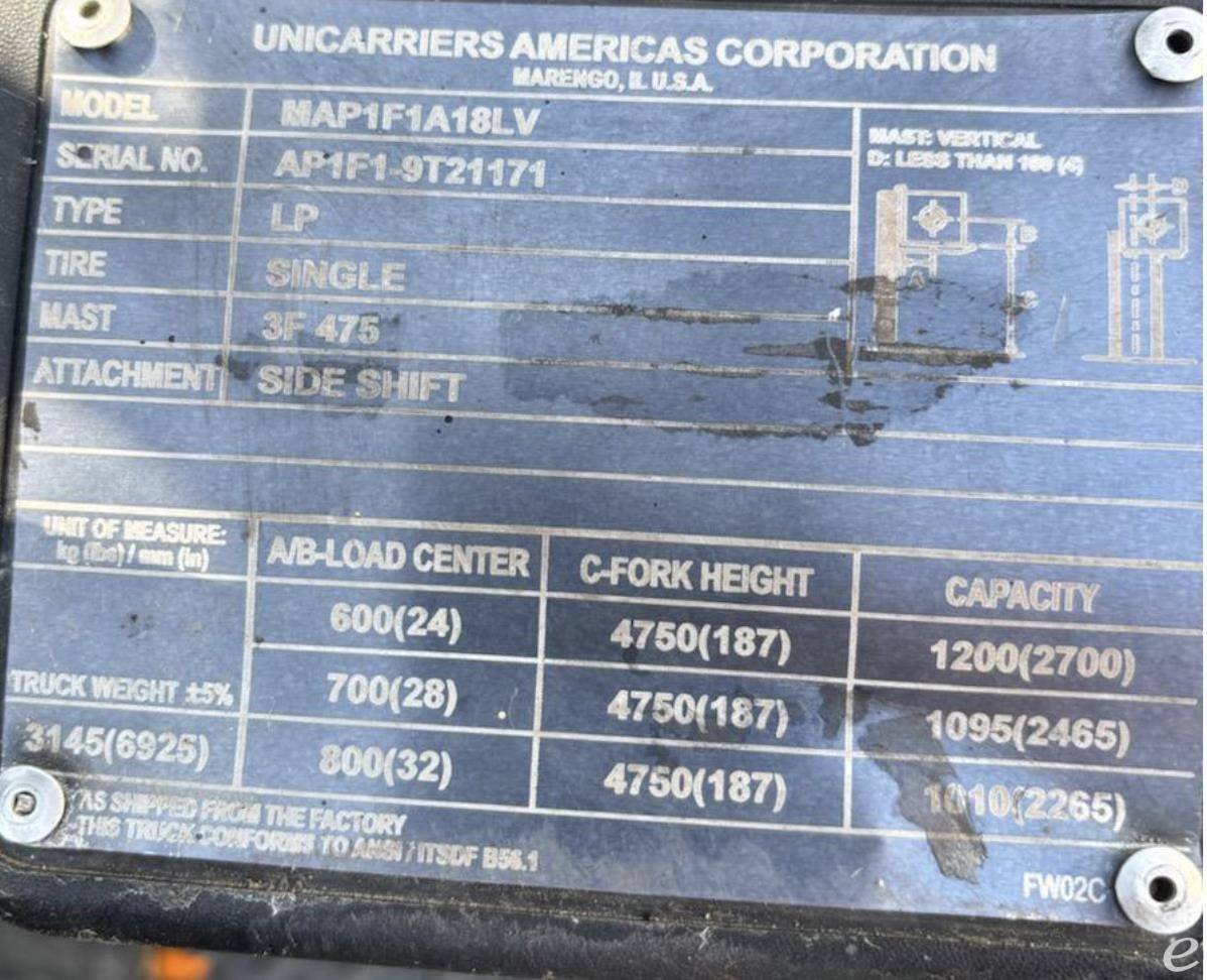 2020 Unicarriers AF35