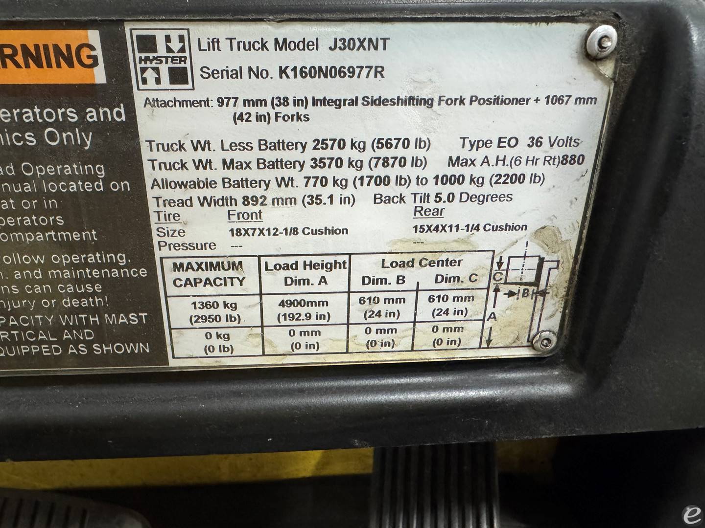 2017 Hyster J30XNT
