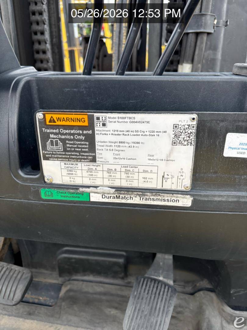 2007 Hyster S100FTBCS