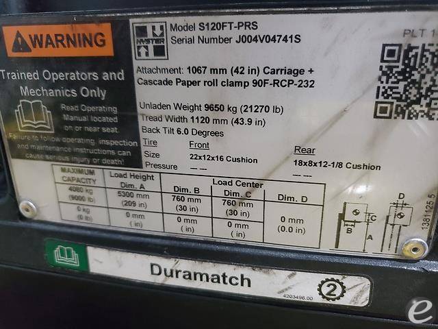 2018 Hyster S120FTPRS LP Gas Forklift - 123Forklift