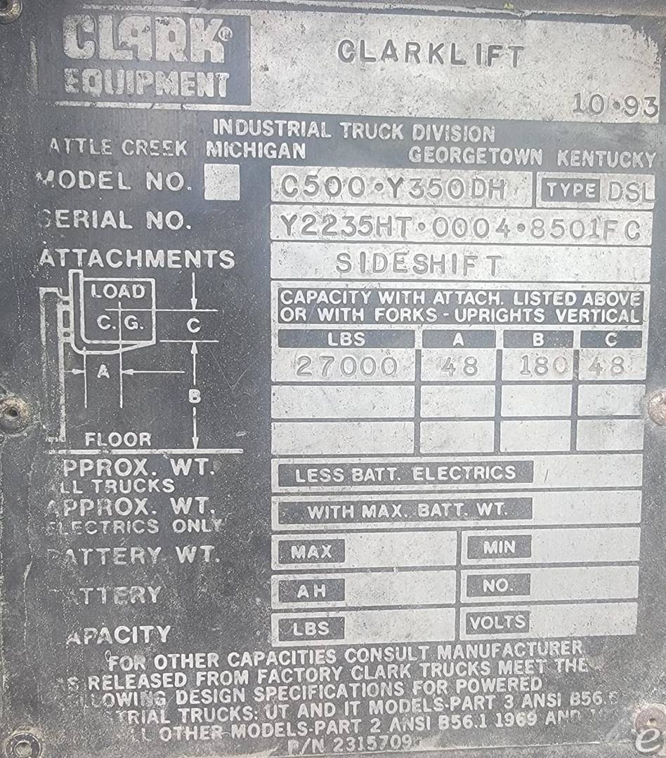 1994 Clark C500 Y350DH