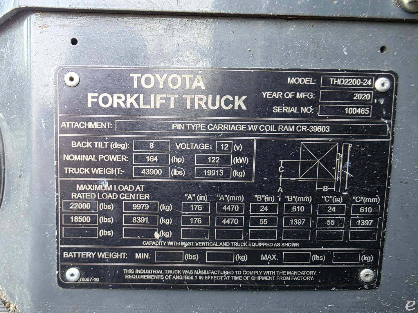 2020 Toyota THD2200-24