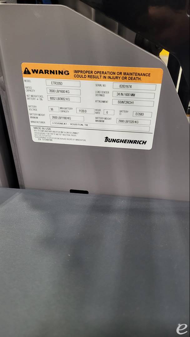 2024 Jungheinrich ETR335D