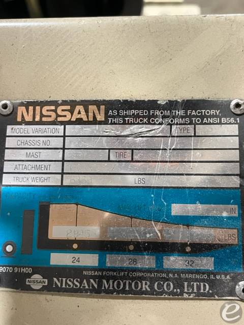  Nissan                                             KCPH01A18PV LP Gas Forklift - 123Forklift