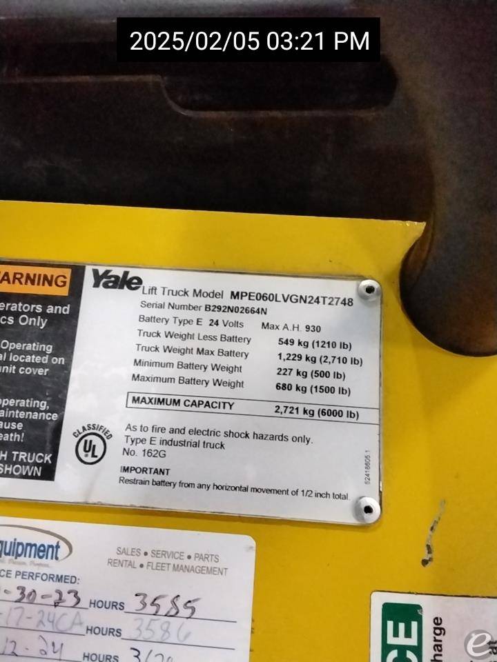 2015 Yale MPE060-VG