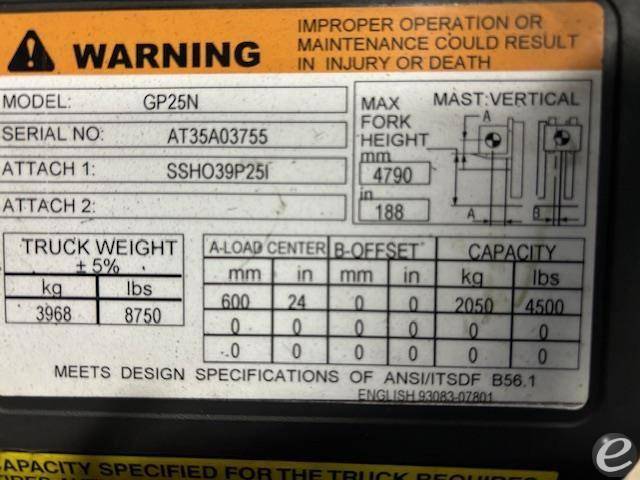 2017 Cat                                       GP25N LP Gas Forklift - 123Forklift