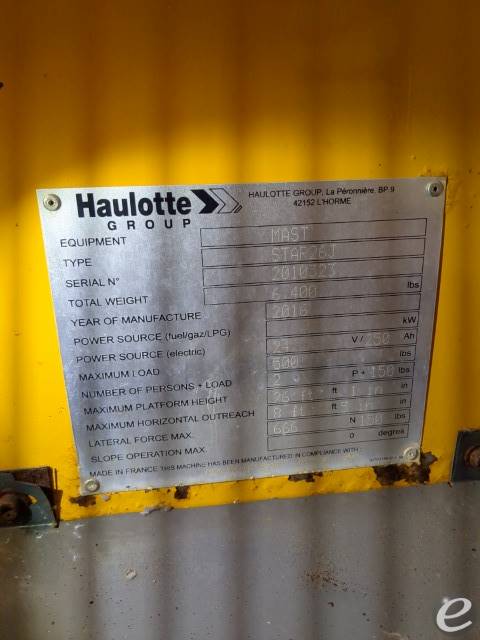 2016 Haulotte Group STAR26J