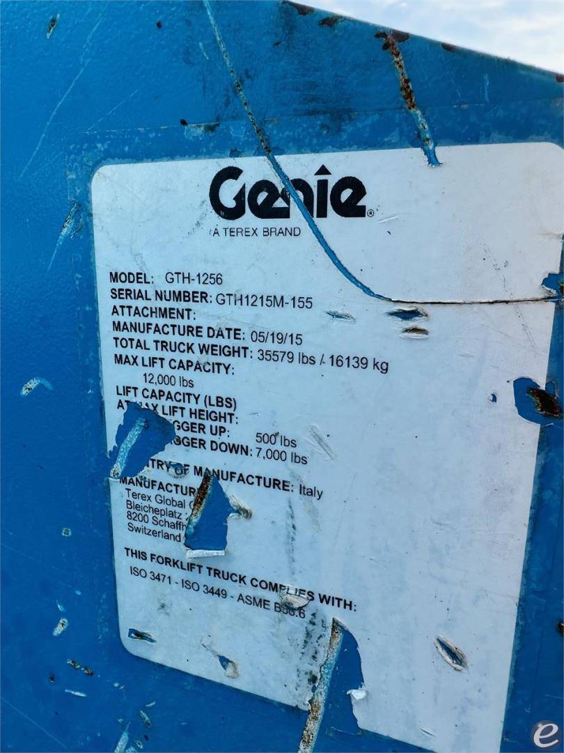 2015 Genie GTH1256