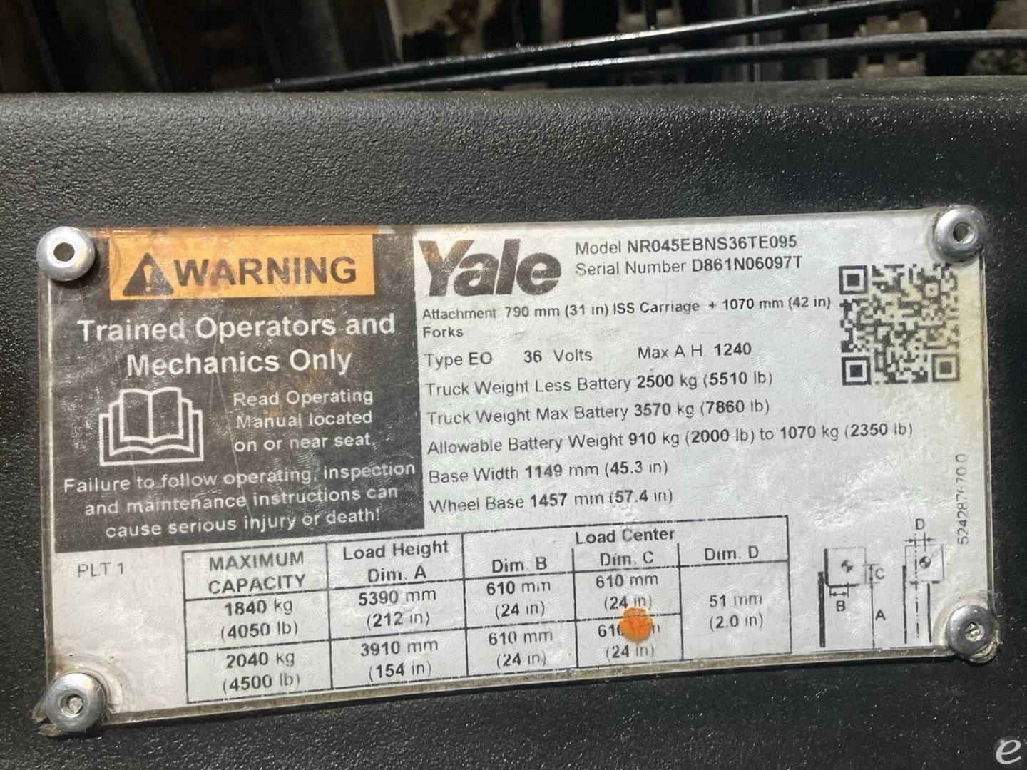 2019 Yale NR045EBNS36TE095